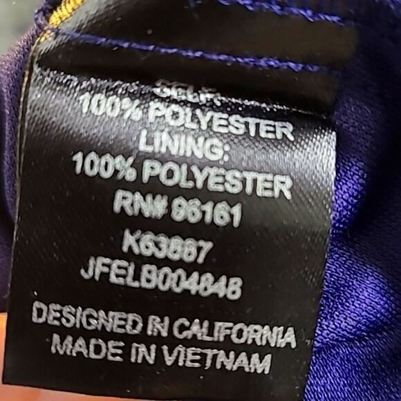 BeBop Blue & Purple Aztec Print Mini-Dress, Sheer with Lining, Size Large - Picture 12 of 12